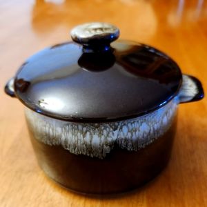 Dripware Pottery with Lid Made in Japan, Brie Cooker